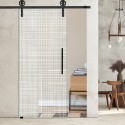 Glasschiebetür 1203- "cuadros" mit Corvara Designschiebesystem