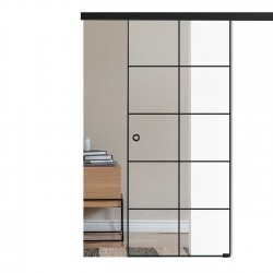 SlimLine45 Glasschiebetür Loft -f-901 mit Soft Close SlimLine45 - BlackLine