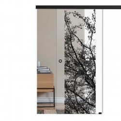 SlimLine45 Glasschiebetür Arbusto des-d-037 mit Soft Close SlimLine45 - BlackLine