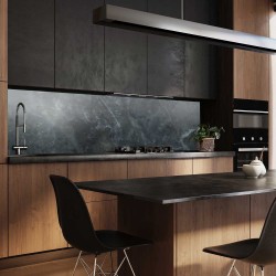 Küchenrückwand / Glasbild 1181 "black marble"
