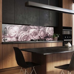 Küchenrückwand / Glasbild 1205 "Pinke Rosen"
