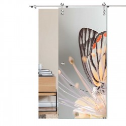 Glasschiebetür "Butterfly" 1102-F mit V1000-D Digitaldruck-Schiebetüren