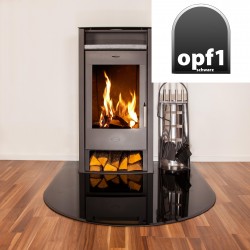 Ofenplatte mit Facette "OPF-1" - schwarz