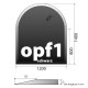 Ofenplatte mit Facette "OPF1"
