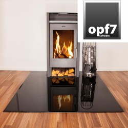 OPF-7 Ofenplatte mit Facette - Schwarz