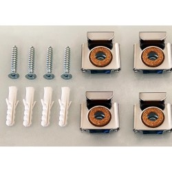 Glashalterungen 4 Stück inkl. Schrauben & Dübel