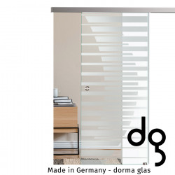 Glasschiebetür "Segel" 257 mit Dorma Comfort M60 Schiebesystem Dorma Muto M60